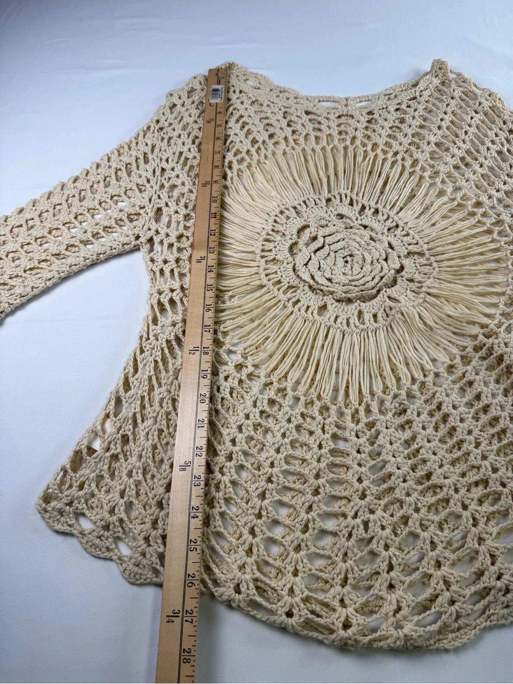 Gorgeous Crochet Swim Cover-Up Tunic Style  - natural boho look